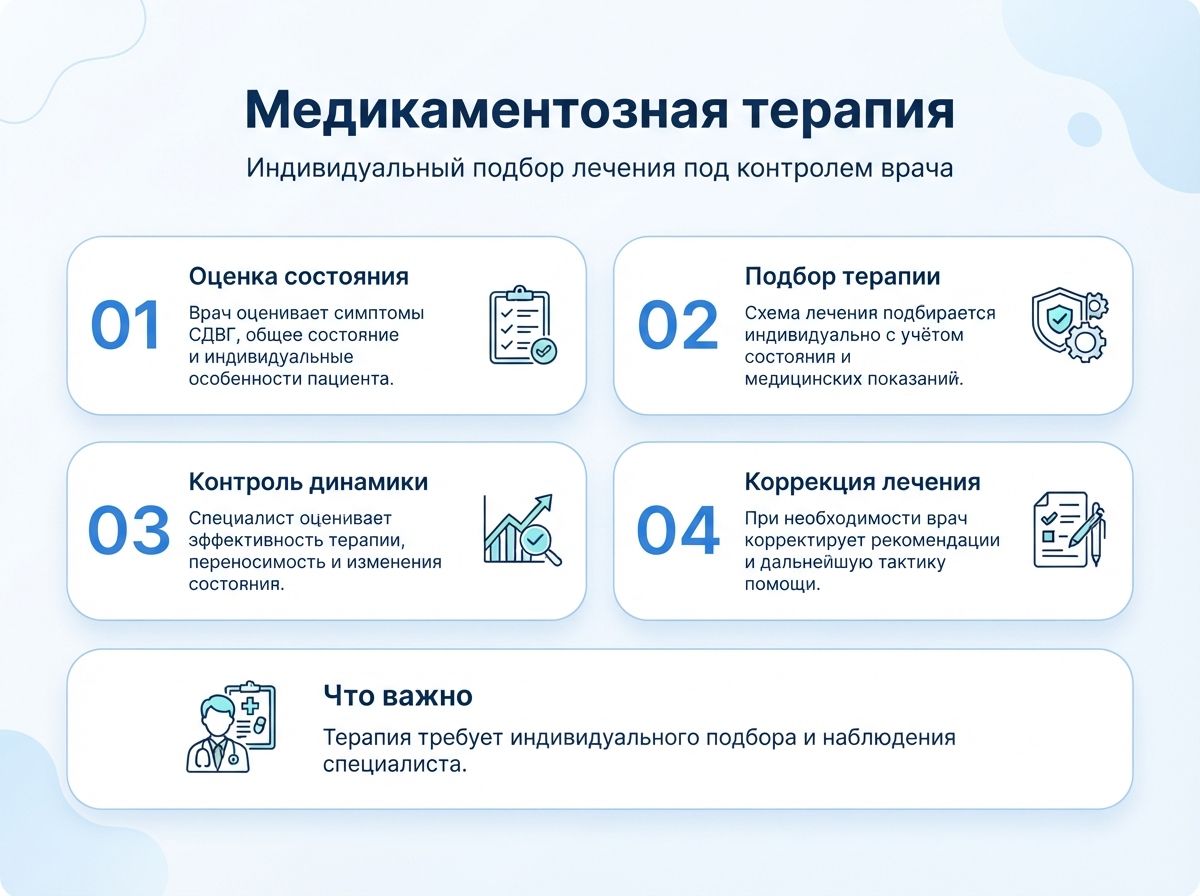 Лечение СДВГ в Пыть-Яхе у детей и взрослыхинфографика